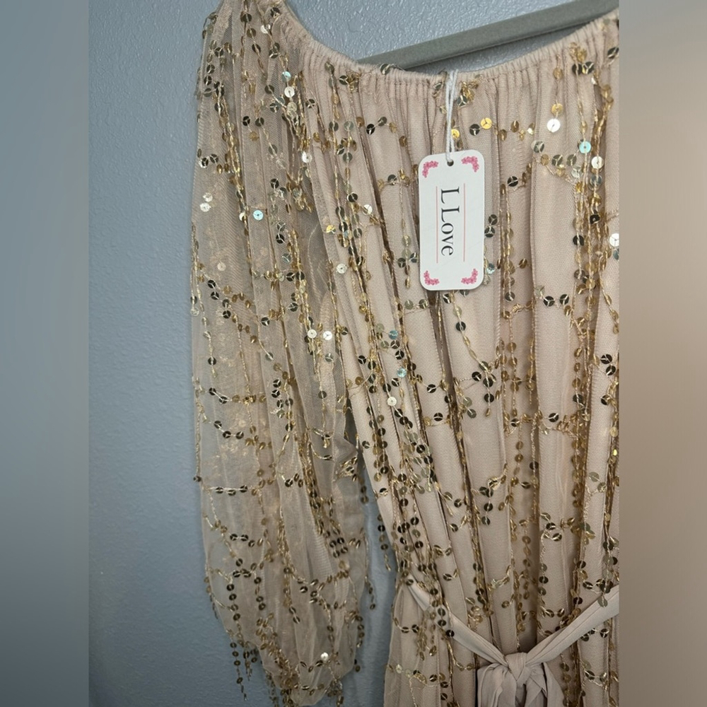 LLove Womens Sequin String A-Line Dress | Sz S, NWT - Picture 6 of 10